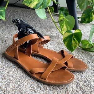 Madewell Criss Cross Boardwalk Sandal / Womens 9.5